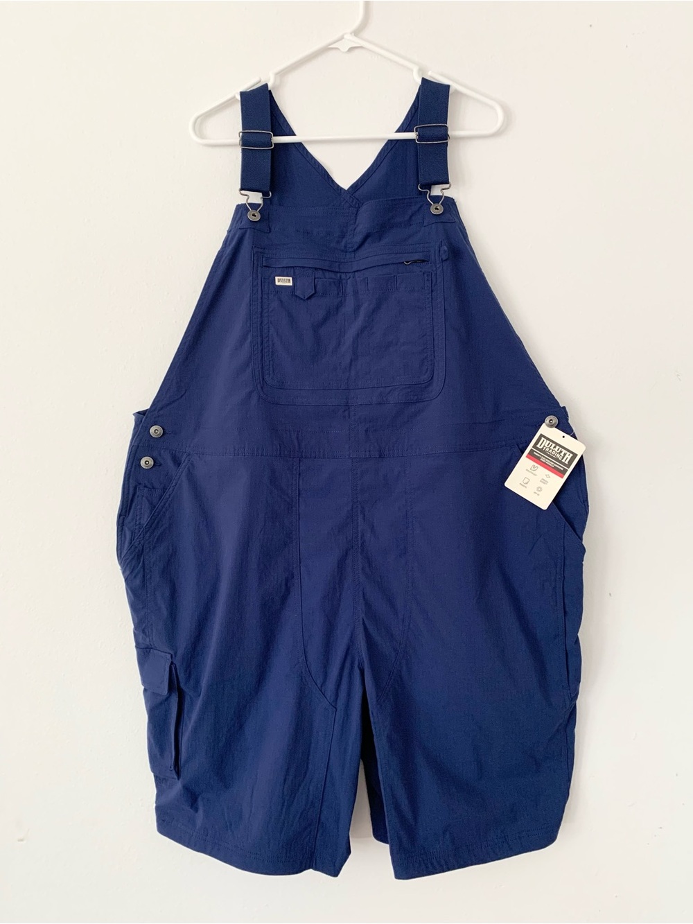 NWT Duluth 3X Heirloom Gardening Short Overalls Blue Garden Bibs Cabin Outdoorsy